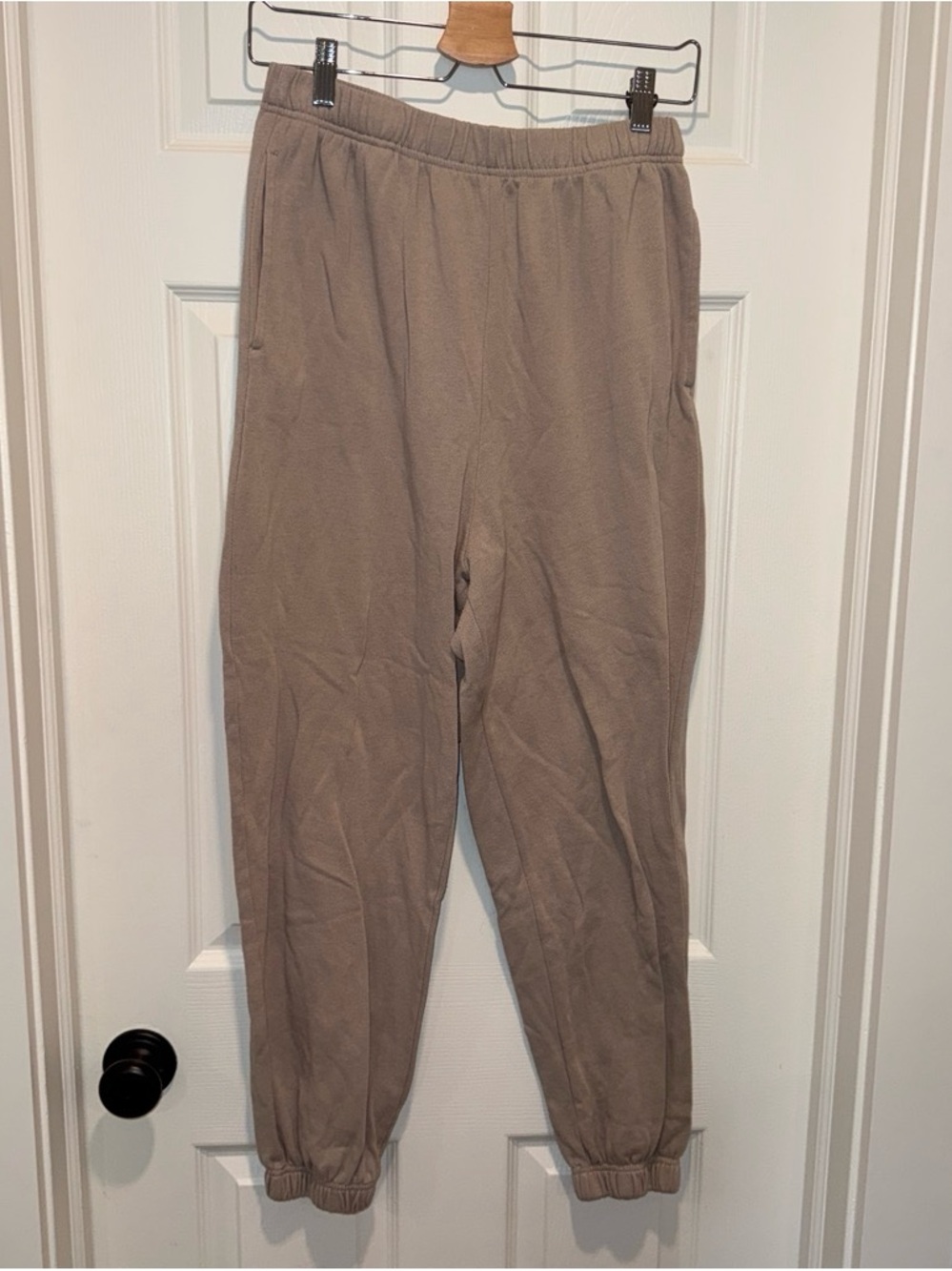 Garage Womens Jogger Sweatpants in Taupe Brown